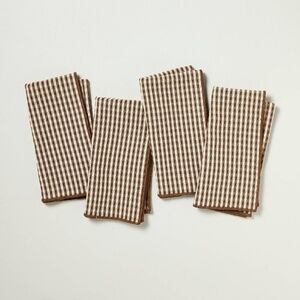 Hearth & Hand™ with Magnolia Gingham Cloth Napkins Brown